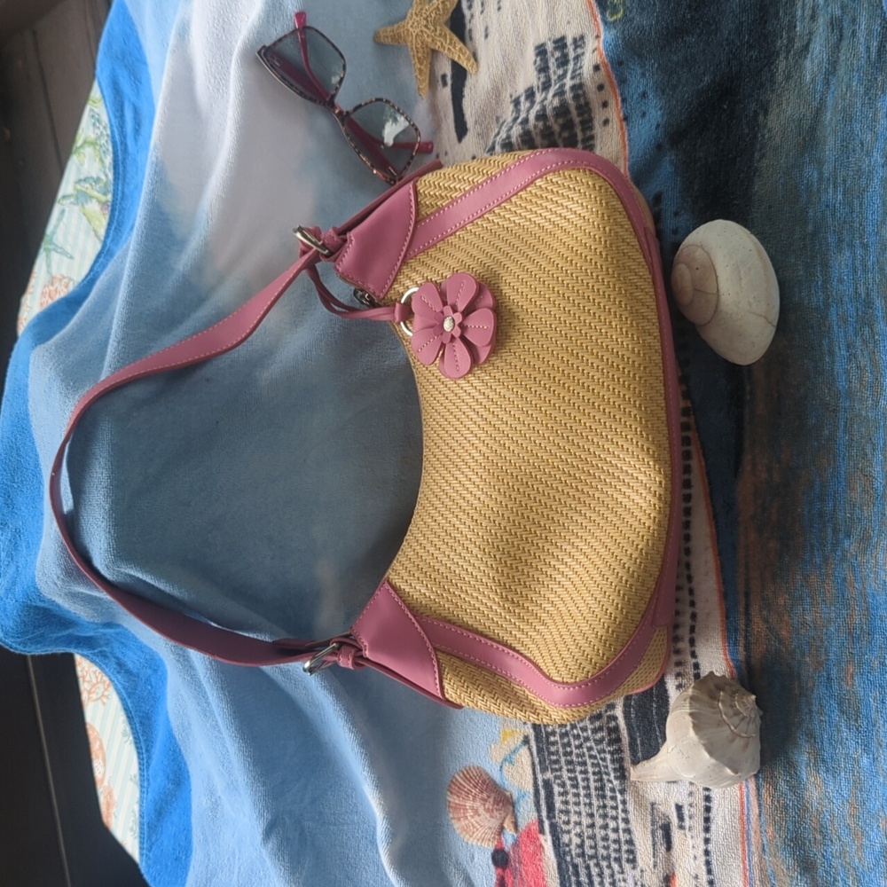 New Fossil Purse pink and straw